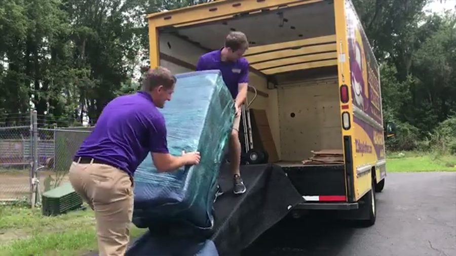 Crew loading the moving truck